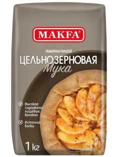 Мука Makfa пшеничная цельнозерновая, 1кг