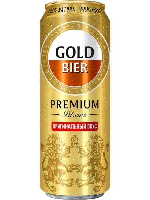 Пиво Gold Bier Premium Pilsener, 0.43л