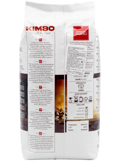 Кофе Kimbo Espresso в зернах, 1кг
