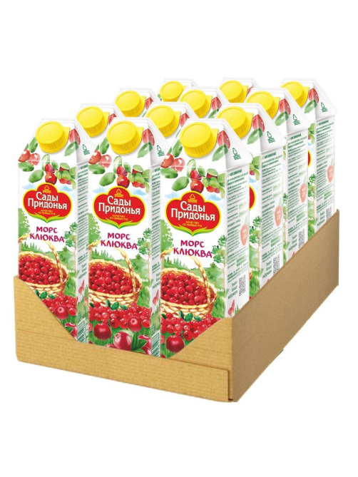 Морс Сады Придонья клюквенный, 1л x 12 шт