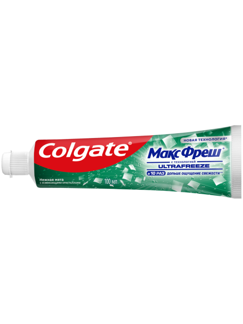 Зубная паста Colgate Макс Фреш Нежная мята с освежающими кристаллами для свежего дыхания и защиты от кариеса, 100мл