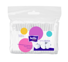 Палочки ватные Bella хлопковые, 100шт