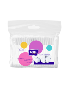 Палочки ватные Bella хлопковые, 100шт