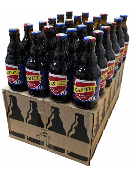Пивной напиток Kasteel Rouge вишневый безалкогольный, 0.33л x 24 шт