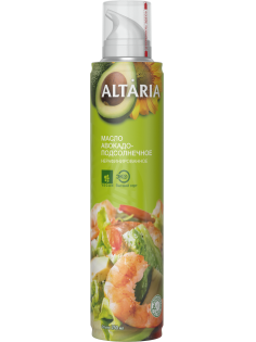 Масло подсолнечное Altaria с добавлением масла авокадо нерафинированное, 250мл