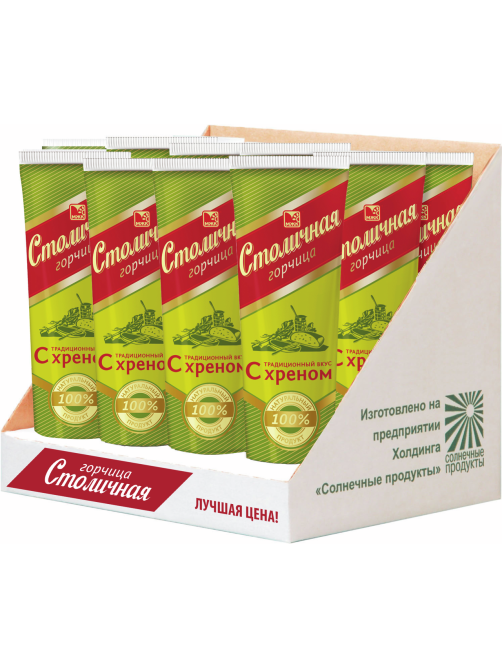 Горчица Столичная с хреном, 100г