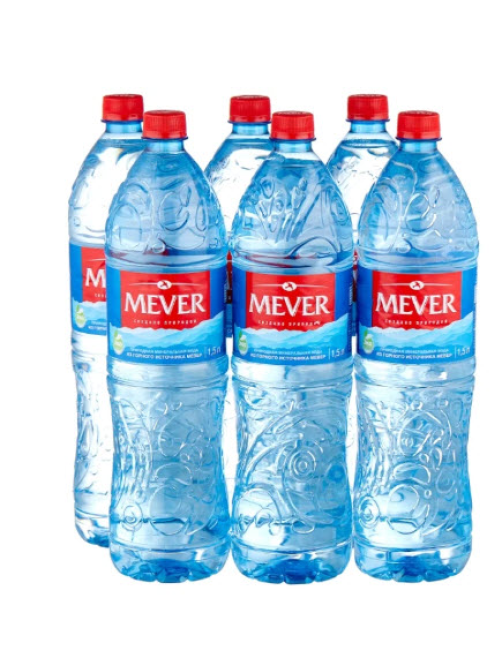 Вода Mever природная минеральная негазированная, 1.5л x 6 шт