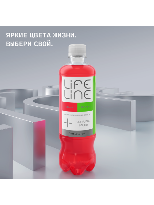 Напиток витаминизированный Lifeline Intellectual со вкусом арбуза и яблока негазированный, 500мл