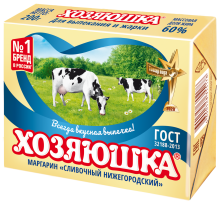 Маргарин Хозяюшка Сливочный Нижегородский ГОСТ 60%, 200г
