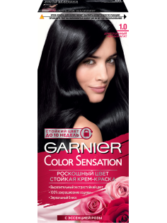Крем-краска для волос Garnier Color Sensation Драгоценный черный агат 1.0, 110мл