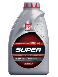 Масло моторное Lukoil Супер 10W-40 SG/CD полусинтетическое, 1л