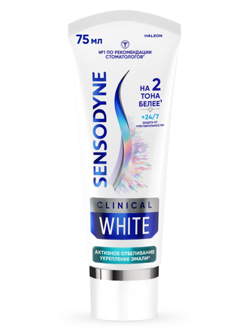 Зубная паста Sensodyne Clinical White Активное Отбеливание и укрепление эмали, 75мл