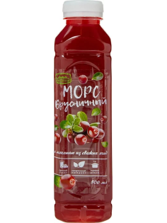 Морс брусничный с мякотью, 500мл