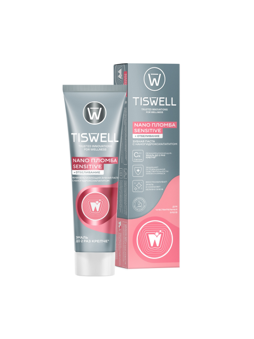 Зубная паста Tiswell Nano Sensitive пломба отбеливание, 110г