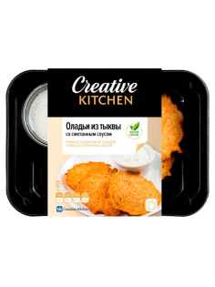 Оладьи Creative Kitchen из тыквы со сметанным соусом, 135г