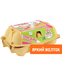 Яйцо куриное Птицефабрика Роскар Пользики С0 яркий желток, 6шт