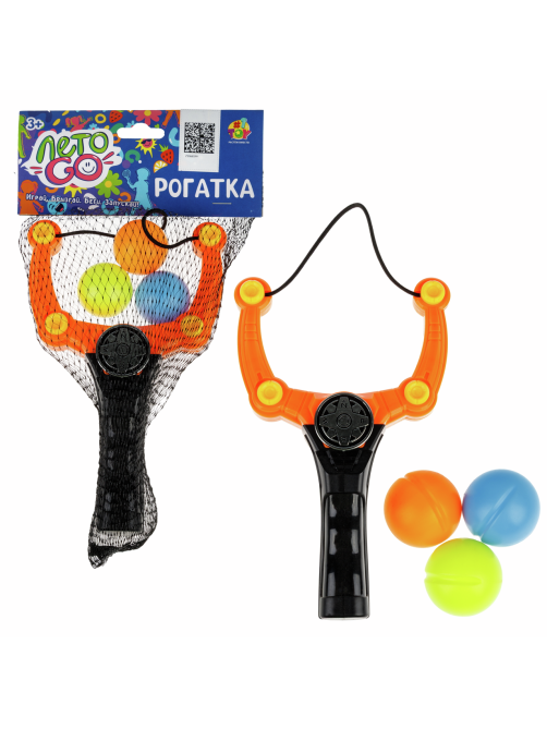 Набор 1Toy рогатка с шариками, 20см