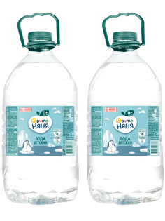 Вода детская ФрутоНяня питьевая негазированная, 5л x 2 шт