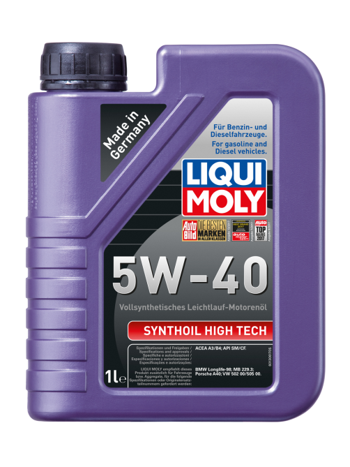 Масло моторное синтетическое Liqui Moly Synthoil High Tech 5W-40, 1л