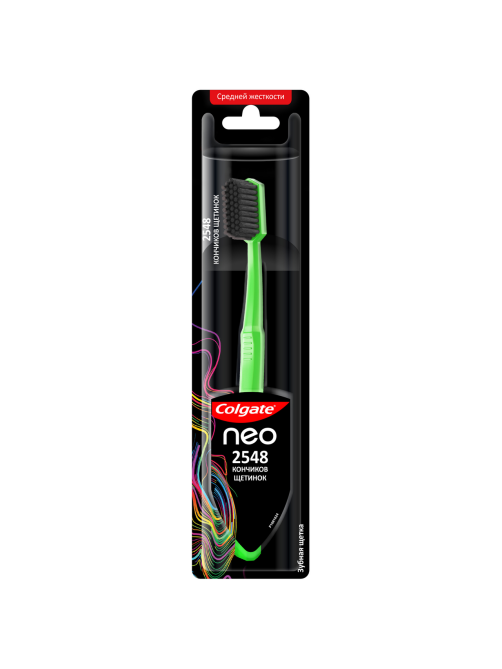Зубная щетка Colgate Neo 2548 Кончиков щетинок средней жесткости, зеленая