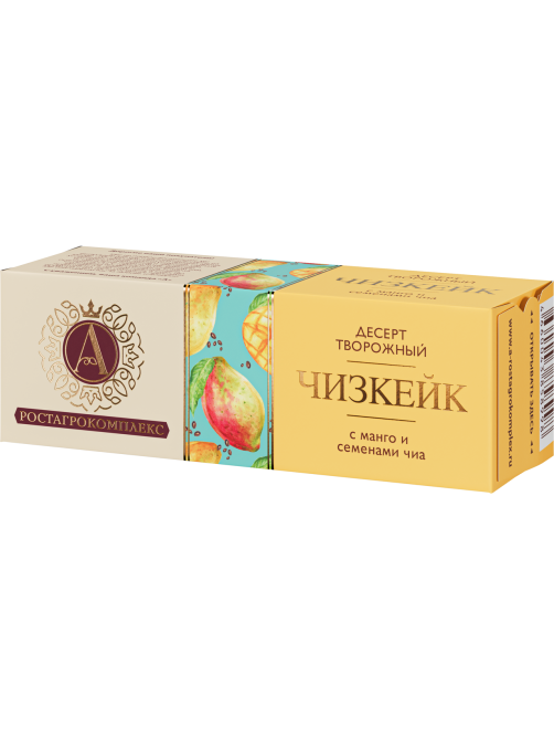Десерт творожный А.Ростагрокомплекс Чизкейк с манго и семенами чиа 15%, 40г