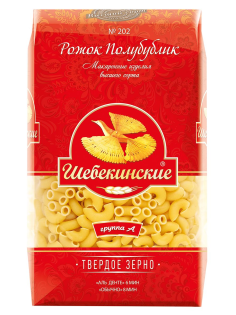 Макароны рожки Шебекинские Полубублики №202 высший сорт, 450г