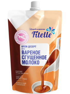 Крем-десерт Fitelle Вареное сгущенное молоко без сахара, 100г