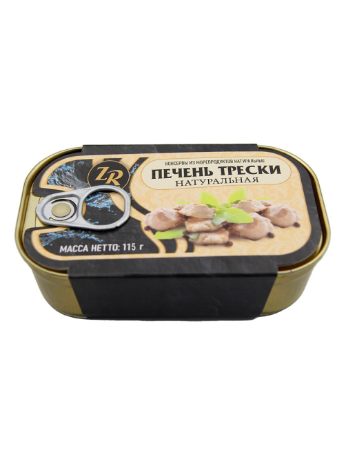 Треска Золотистая рыбка печень натуральная, 115г
