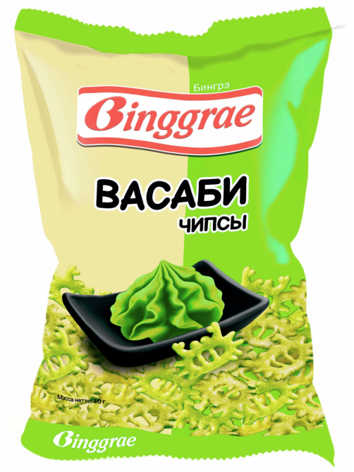 Чипсы Binggrae со вкусом Васаби, 40г