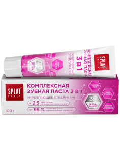 Зубная паста Splat Daily Укрепляющее отбеливание 3в1, 100г