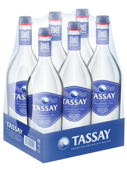Вода Tassay минеральная газированная стекло, 750мл