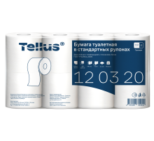 Туалетная бумага Tellus Премиум белая 2 слоя 8 рулонов
