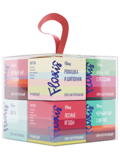 Чай подарочный Floris из 8 кубиков, 80г