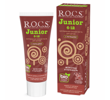 Зубная паста детская R.O.C.S. Junior Шоколад-карамель от 6 до 12 лет, 74г