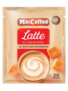 Напиток кофейный MacCoffee Latte карамель (24г x 20шт), 480г
