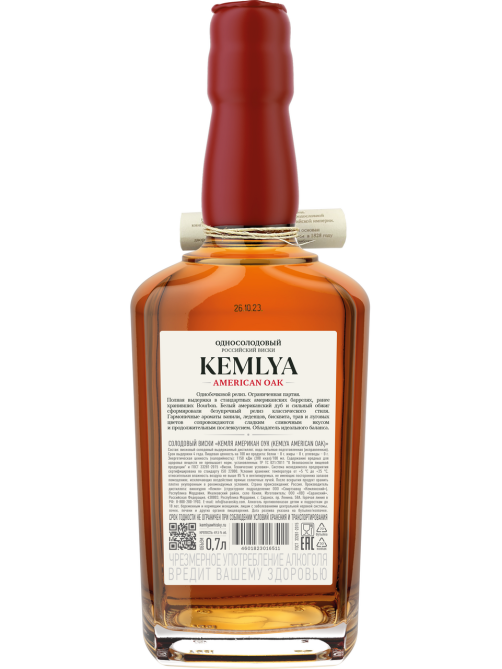 Виски Kemlya American Oak в подарочной упаковке, 0.7л