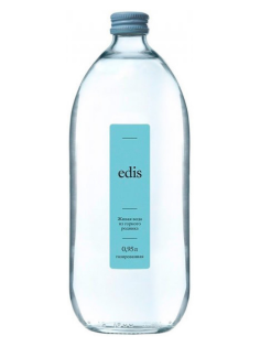 Вода Edis питьевая газированная стекло, 950мл