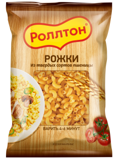 Макароны рожки Роллтон №13 высший сорт, 400г