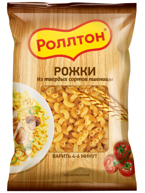 Макароны рожки Роллтон №13 высший сорт, 400г