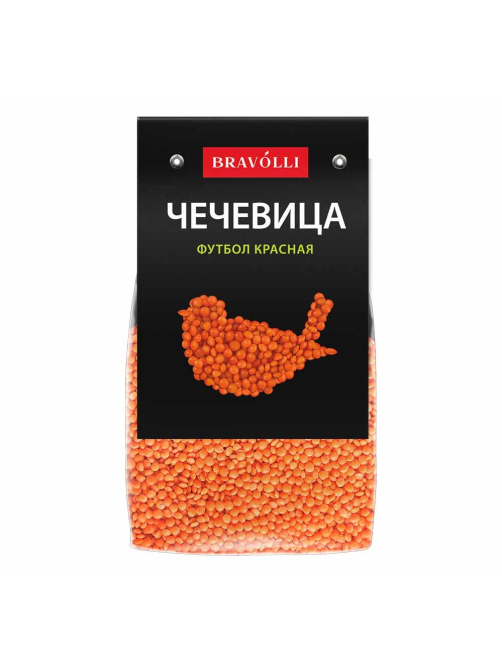 Чечевица Bravolli! Футбол красная, 350г