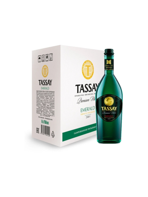 Вода Tassay Emerald газированная стекло, 750мл x 6 шт