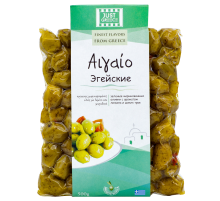 Оливки Just Greece Эгейские c лимоном и травами, 500г