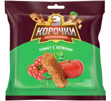 Сухарики 3 корочки томат и зелень, 100г