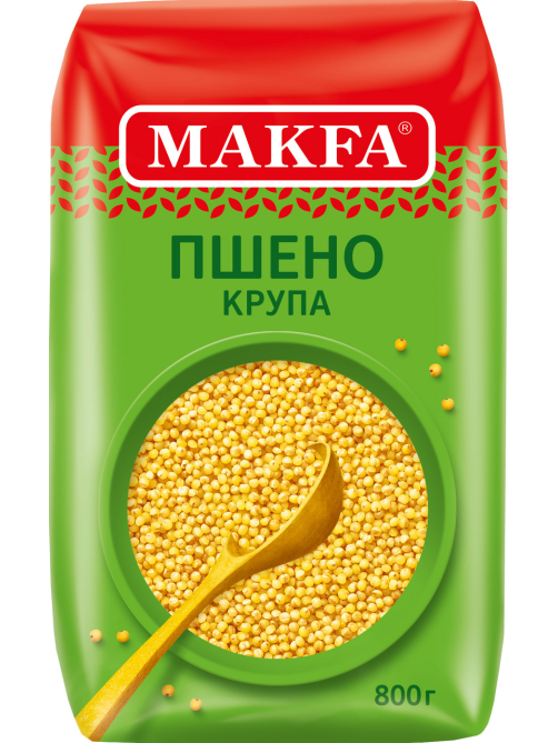 Крупа пшено Makfa шлифованное высший сорт, 800г