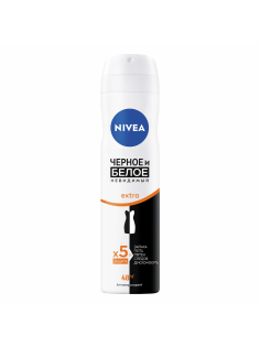 Антиперспирант-спрей Nivea Черное и белое Невидимый Extra, 150мл
