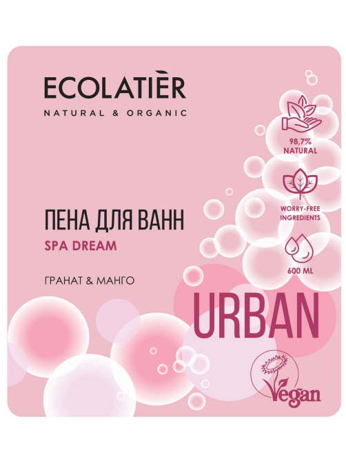 Пена для ванн Ecolatier гранат-манго, 600мл