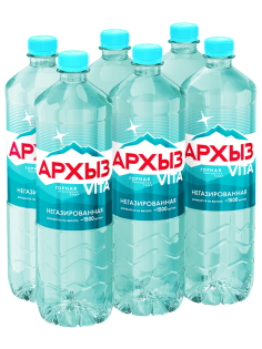 Вода Архыз Vita горная природная негазированная, 1.5л x 6 шт