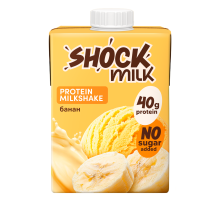 Коктейль молочный Shock Milk Protein обезжиренный банан, 480мл