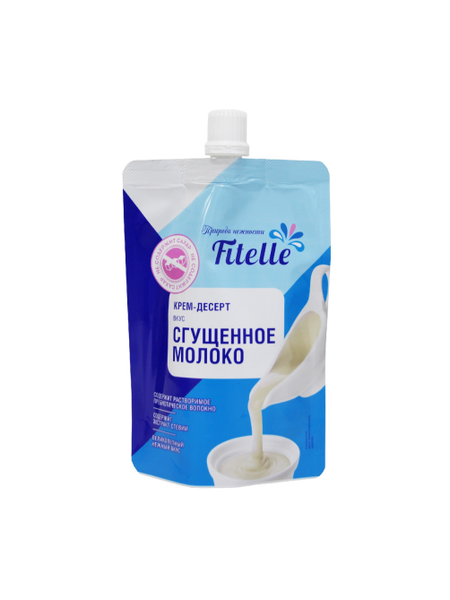 Крем-десерт Fitelle Сгущенное молоко без сахара, 100г