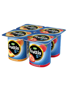Йогуртный продукт Fruttis С клубникой/с персиком 5%, 115г